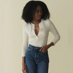 Dôen NWT Vesper Silk Tee in Cream Size L